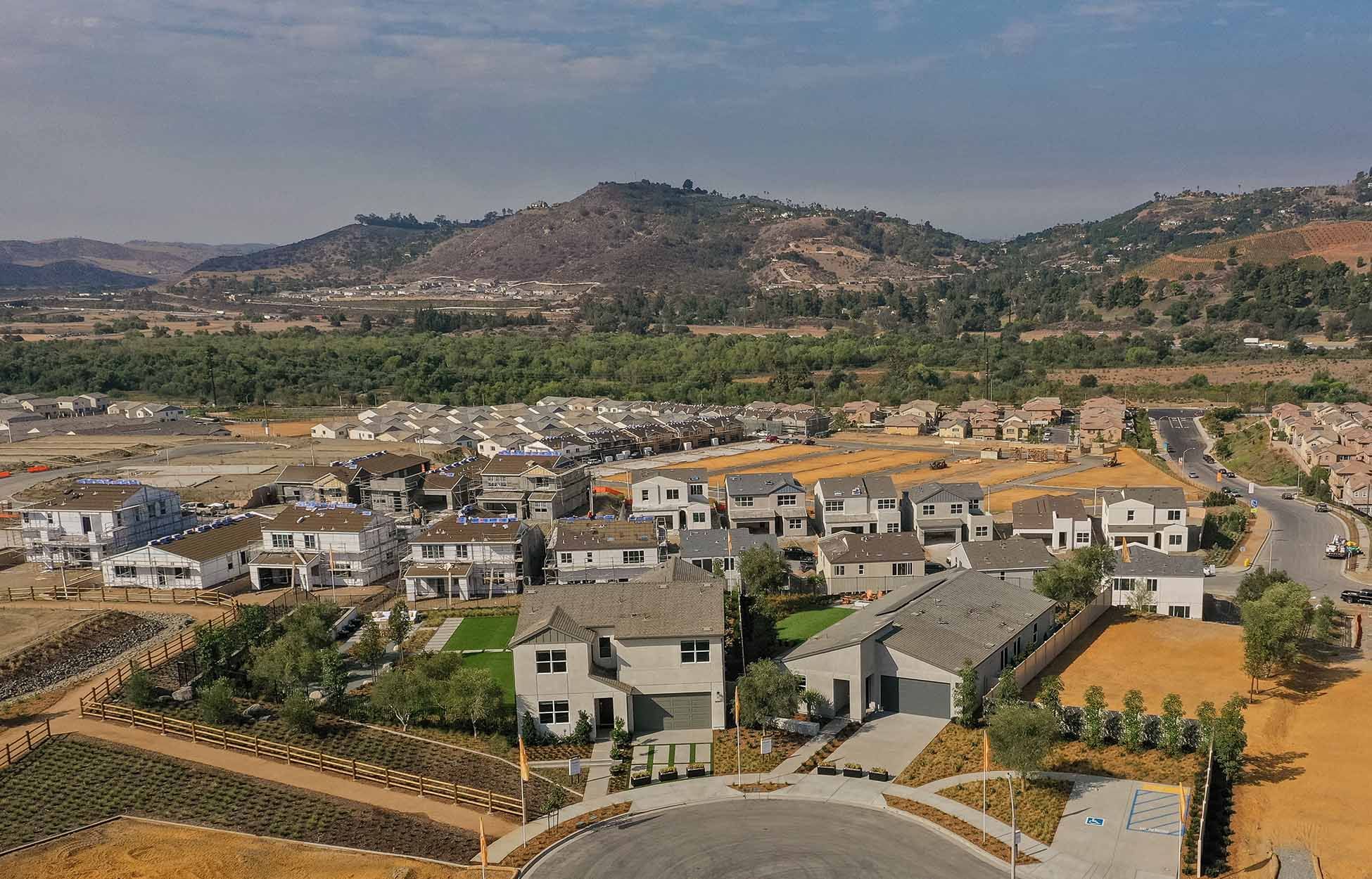 Aerial of Model Homes