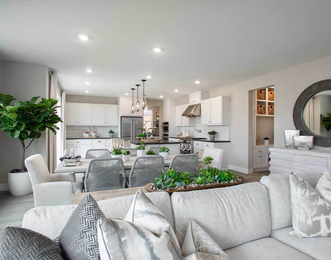 Great Room, Dining, & Kitchen