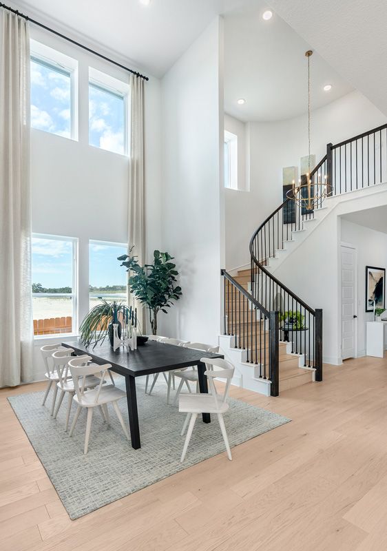 Casual Dining + Spiral Staircase