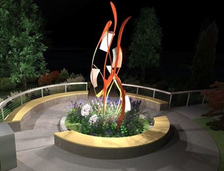 Northpark's Western Park features Connection, a public art piece created by artist Josh Weiner