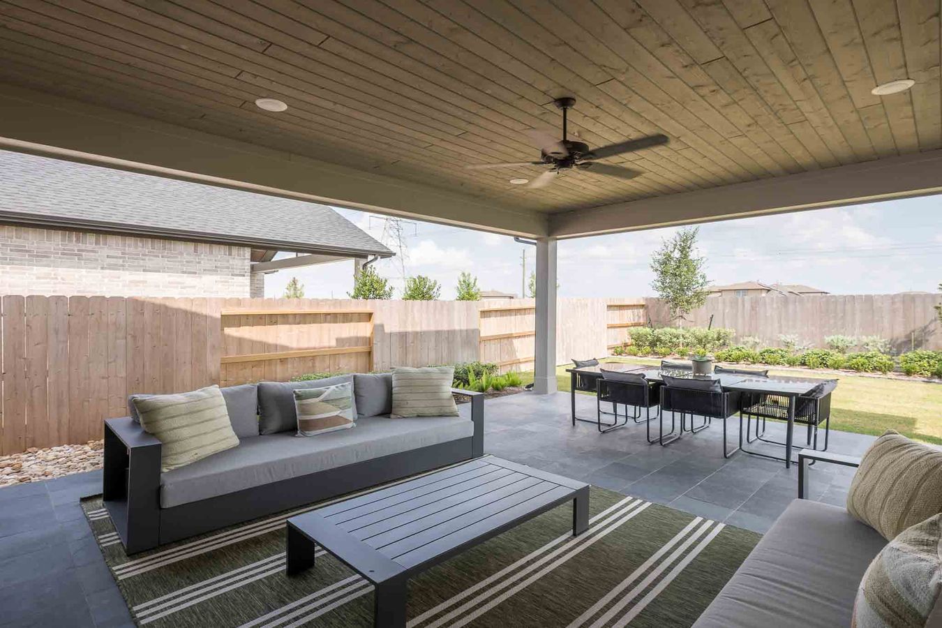 Barnhart Plan | Elevation E | Covered Outdoor Living