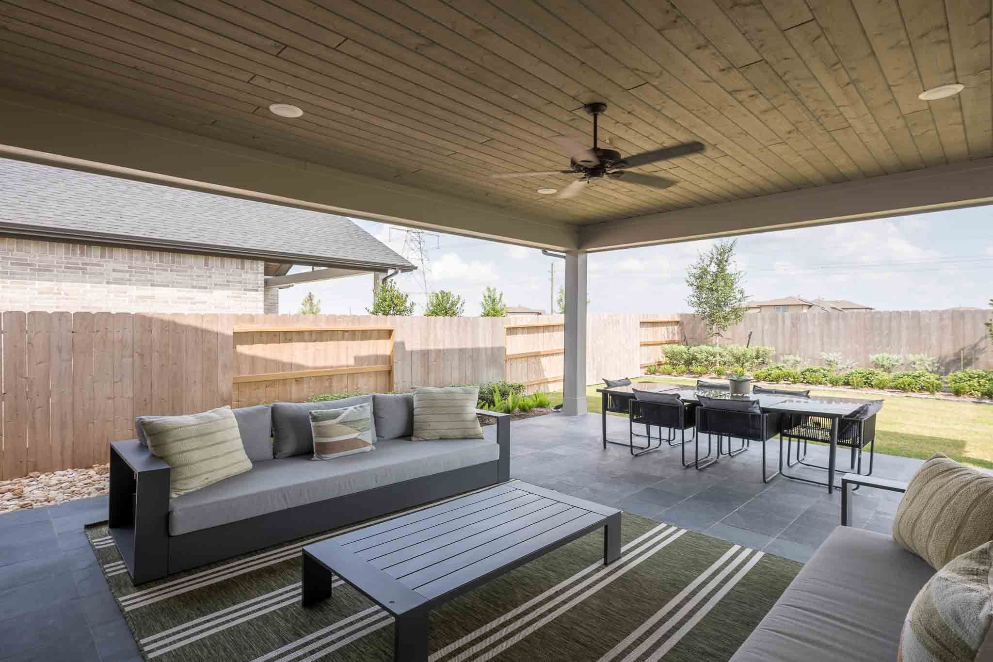 Barnhart Plan | Elevation E | Covered Outdoor Living