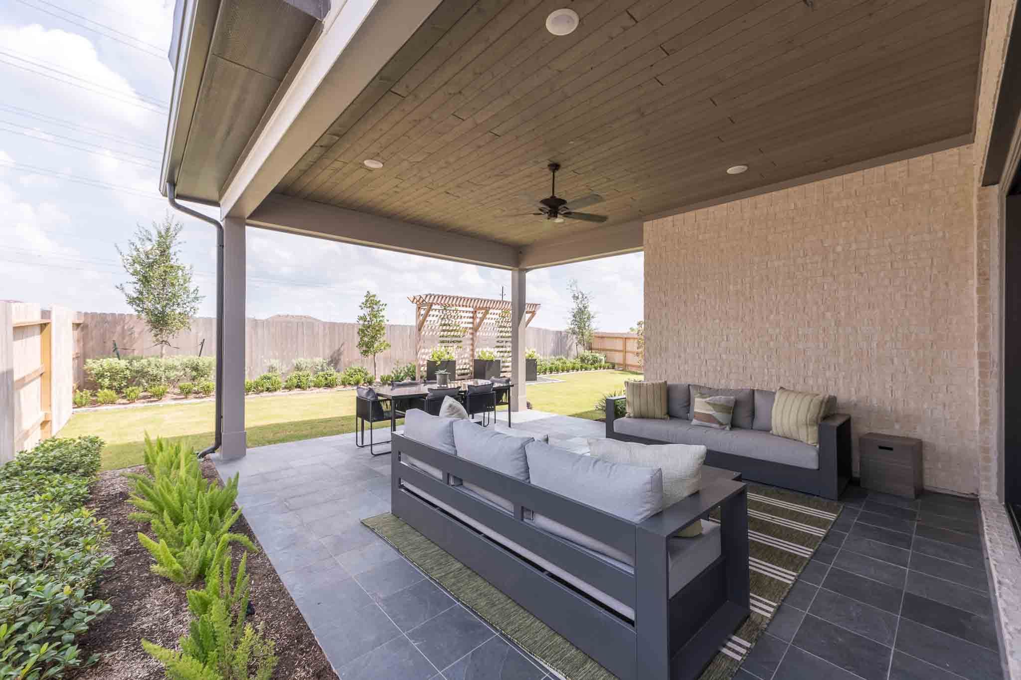 Barnhart Plan | Elevation E | Covered Outdoor Living