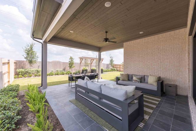 Barnhart Plan | Elevation E | Covered Outdoor Living