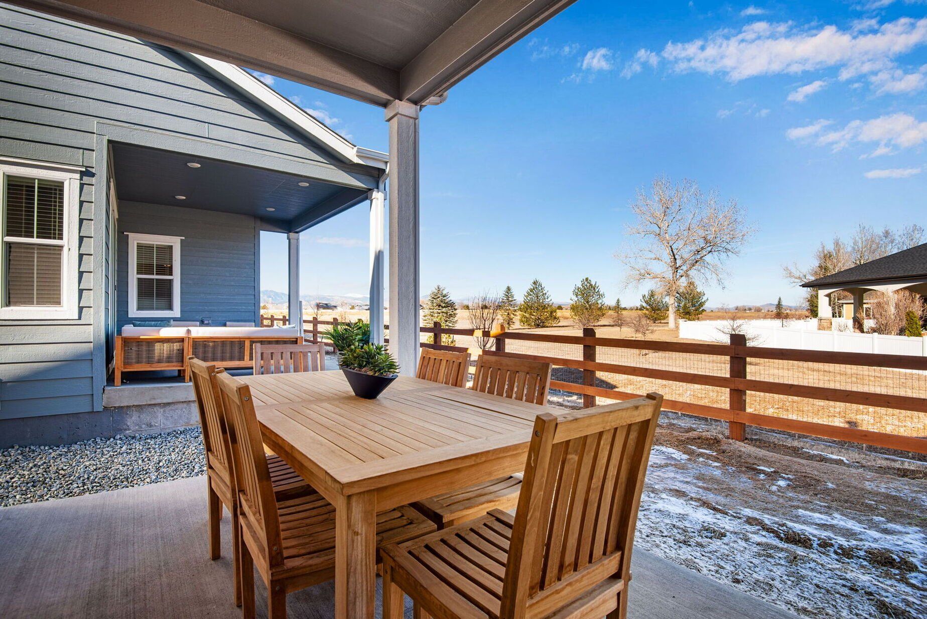 Covered outdoor living for fresh air