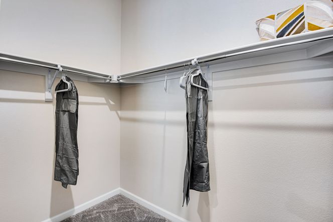 Spacious walk-in closets