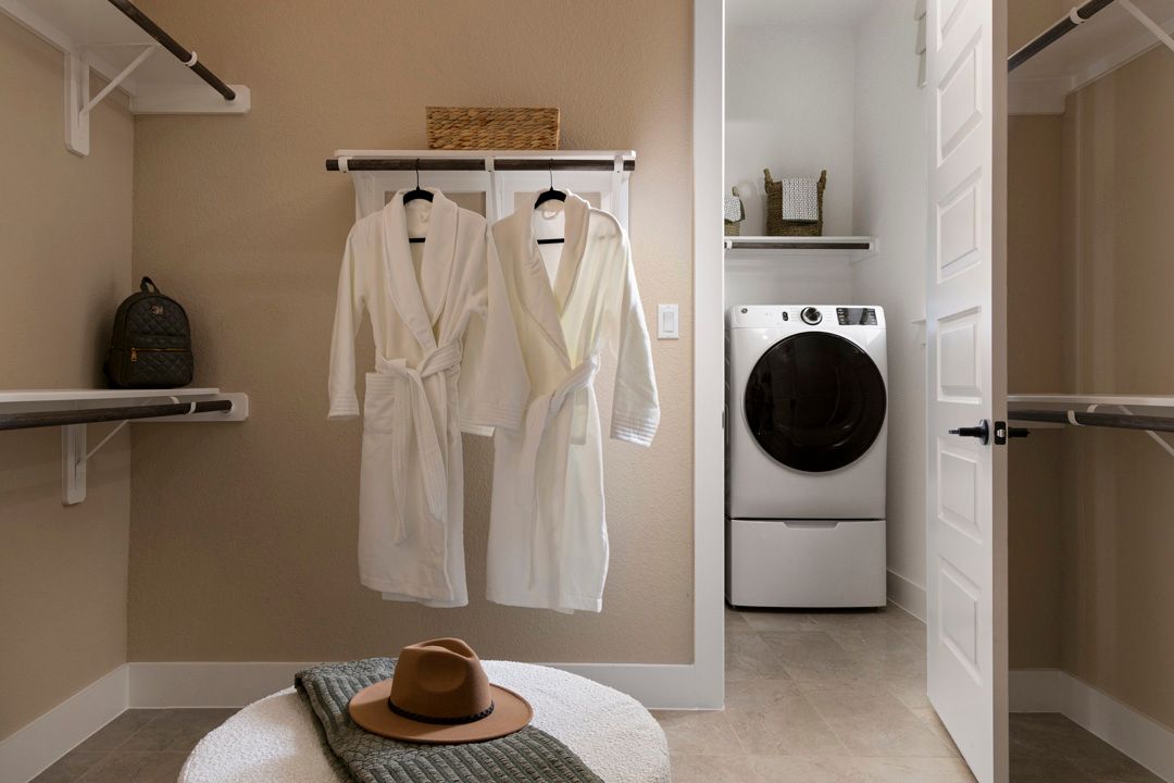 Primary Walk-in Closet and Laundry