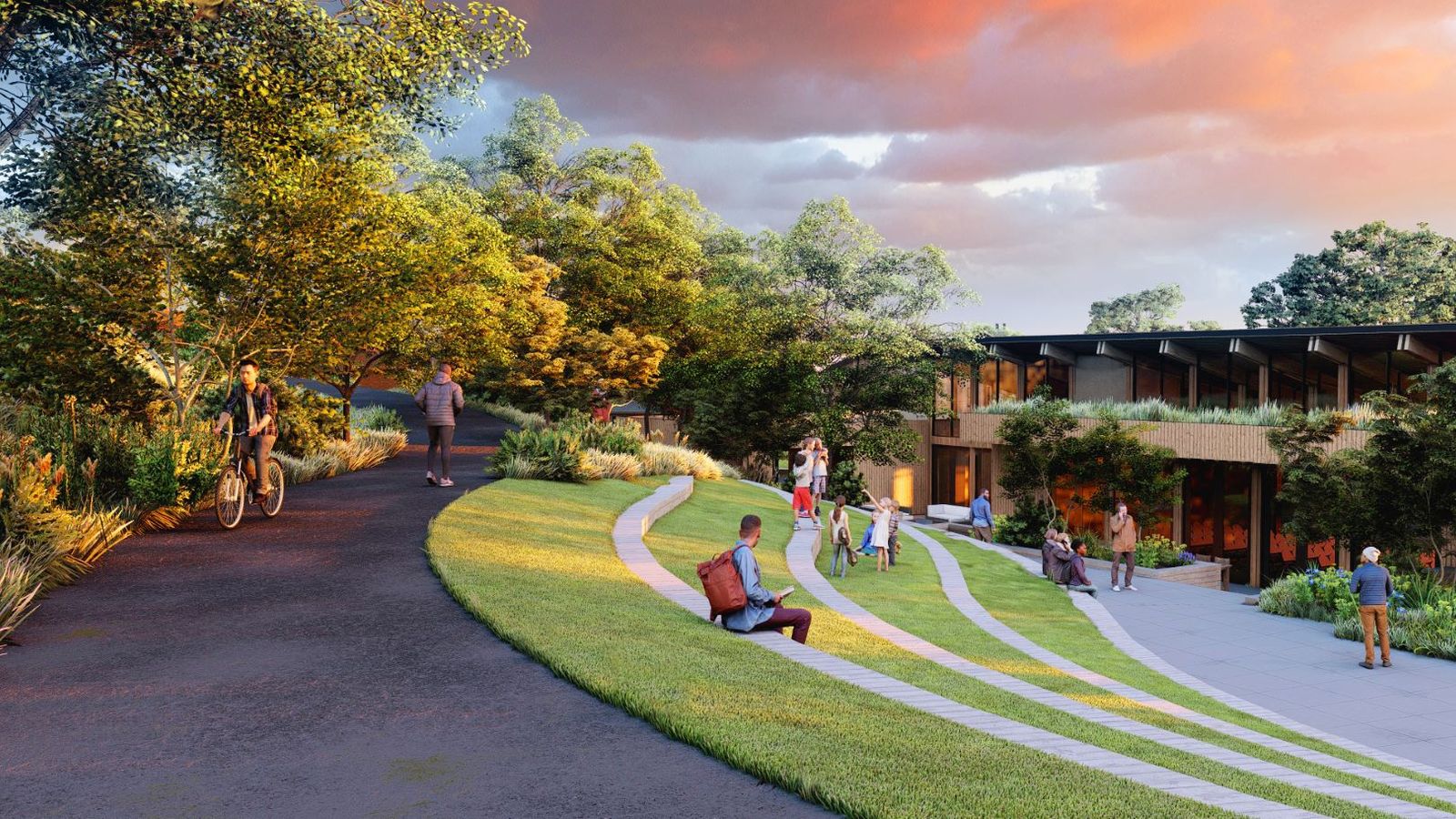 A venue for concerts, performances, and relaxed lounging.