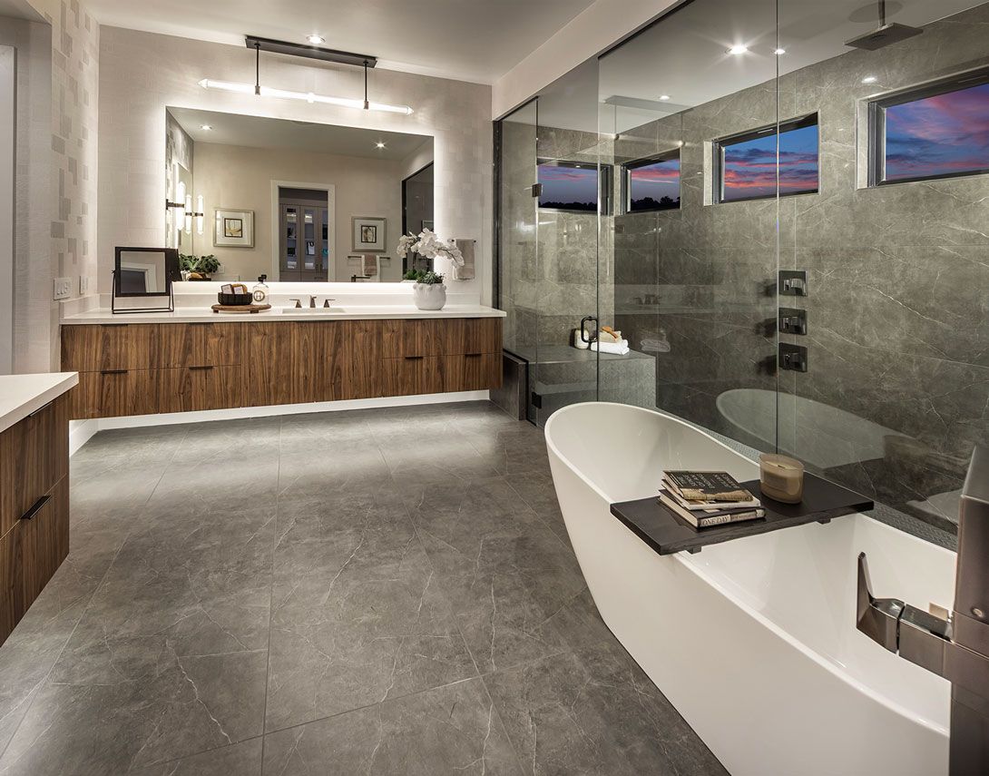 Residence 2 | Dusk Scene | Primary Bath