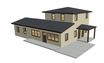 casa en T Squared Construction. por T Squared Construction.
