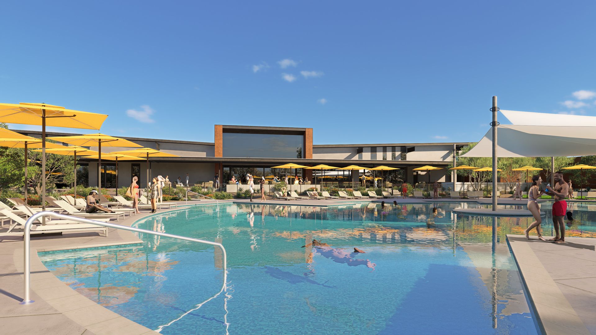 Beach entry pool 1