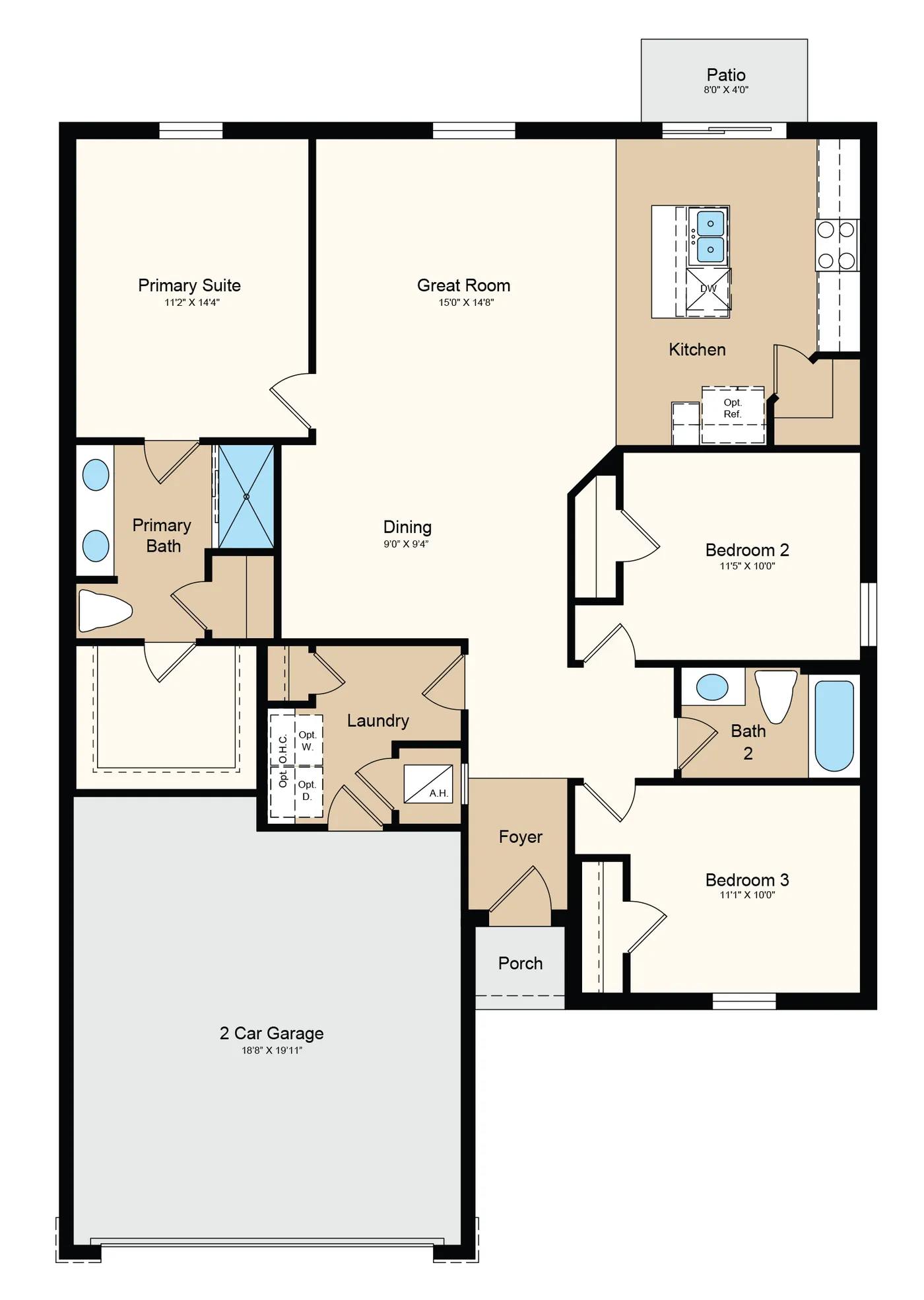 Finch floor plan layout