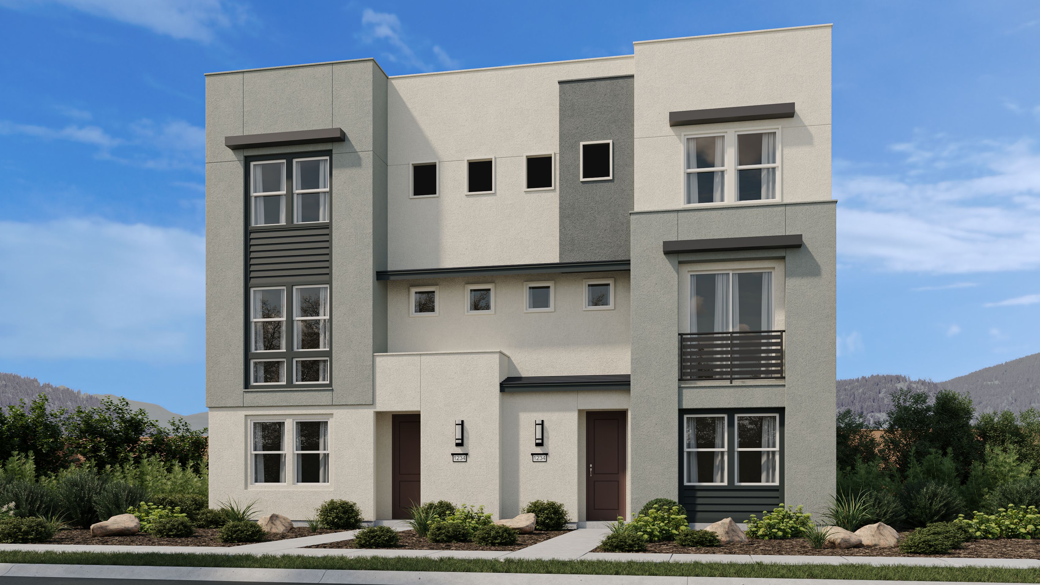 Elevation B - Contempory Duplex