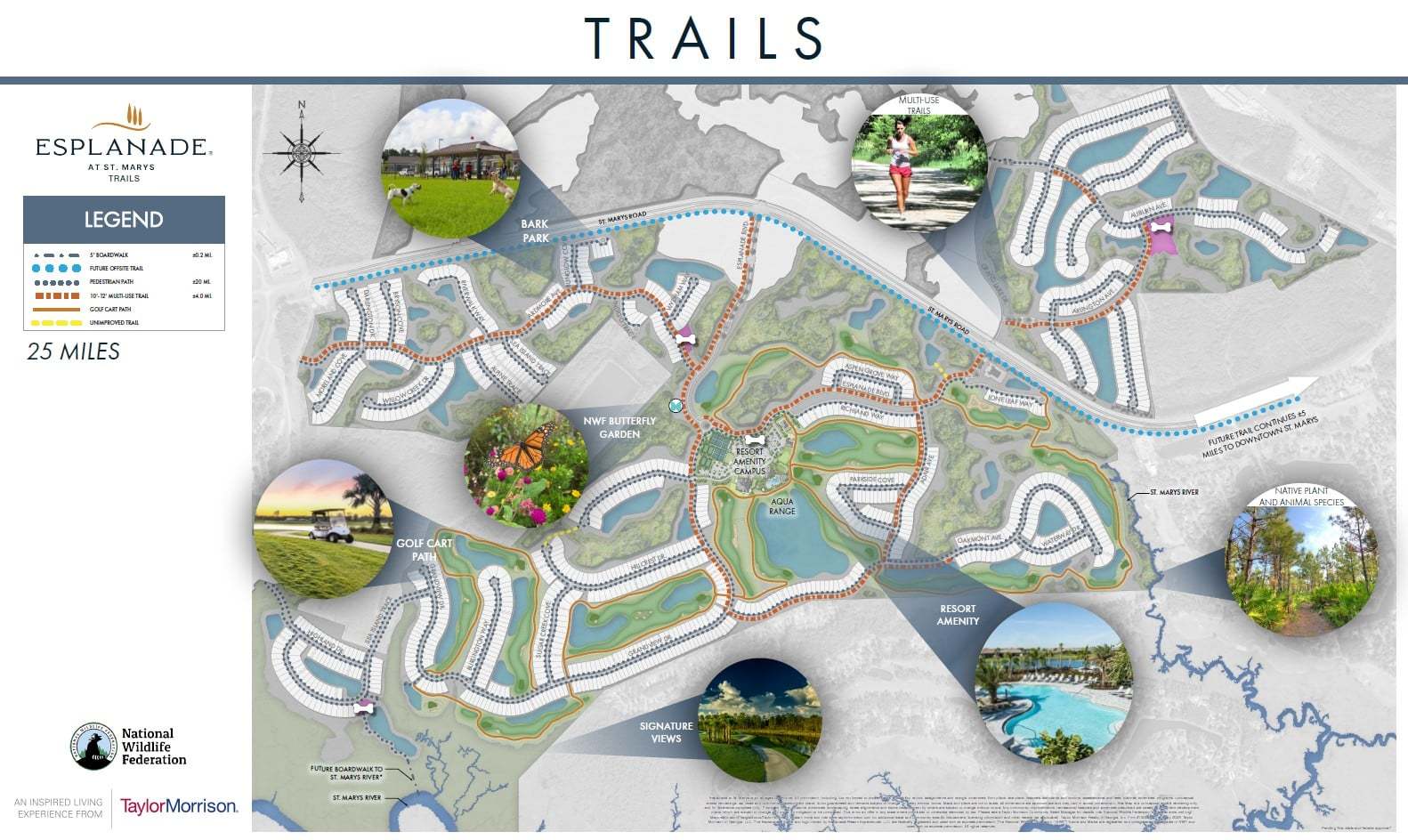 Esplanade at St Marys Trail Map