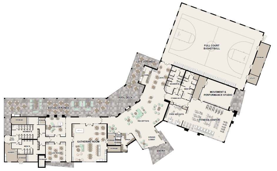The Hub Floor Plan Rendering