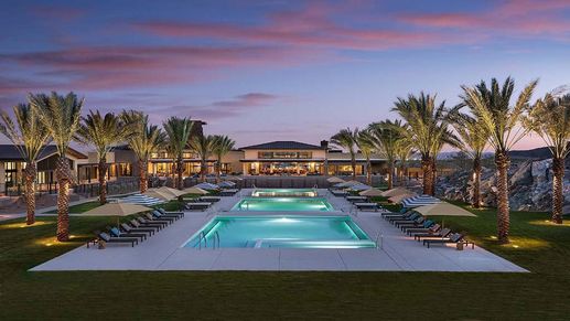 Victory at Verrado - Pool at Dusk to Clubhouse