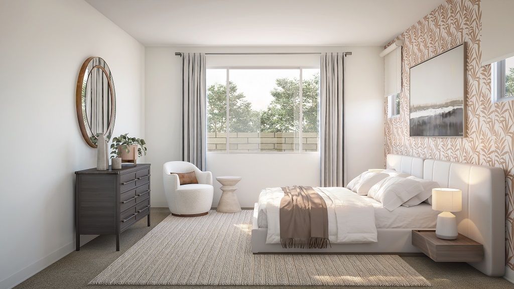 Plan 5 Primary Bedroom Rendering