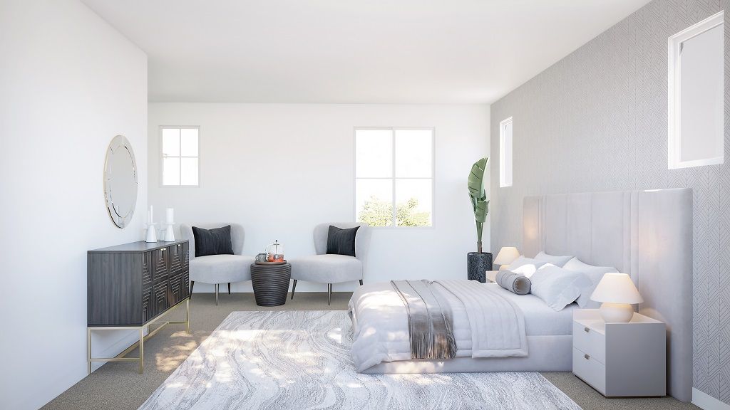 Plan 9 Primary Bedroom Rendering