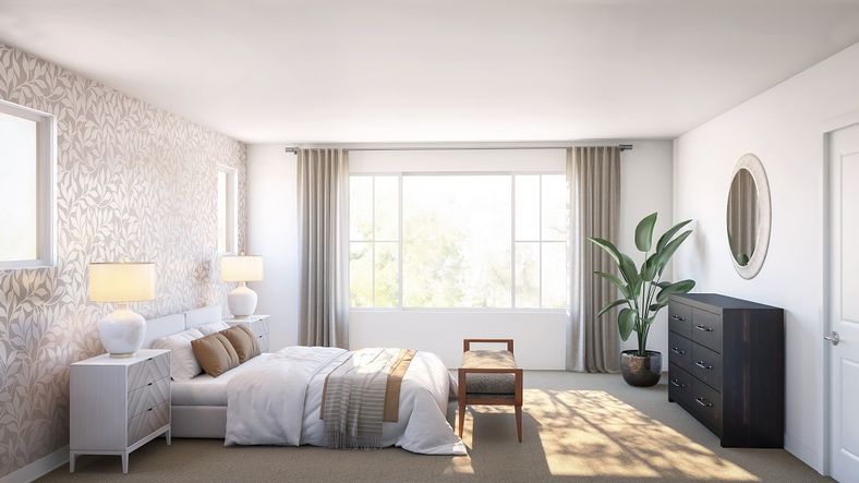 Plan 1 Primary Bedroom Rendering