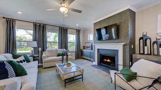 Gathering room with fireplace