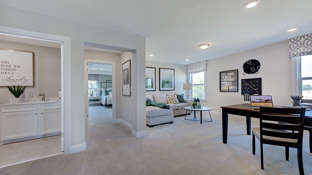 Open loft area and second floor laundry