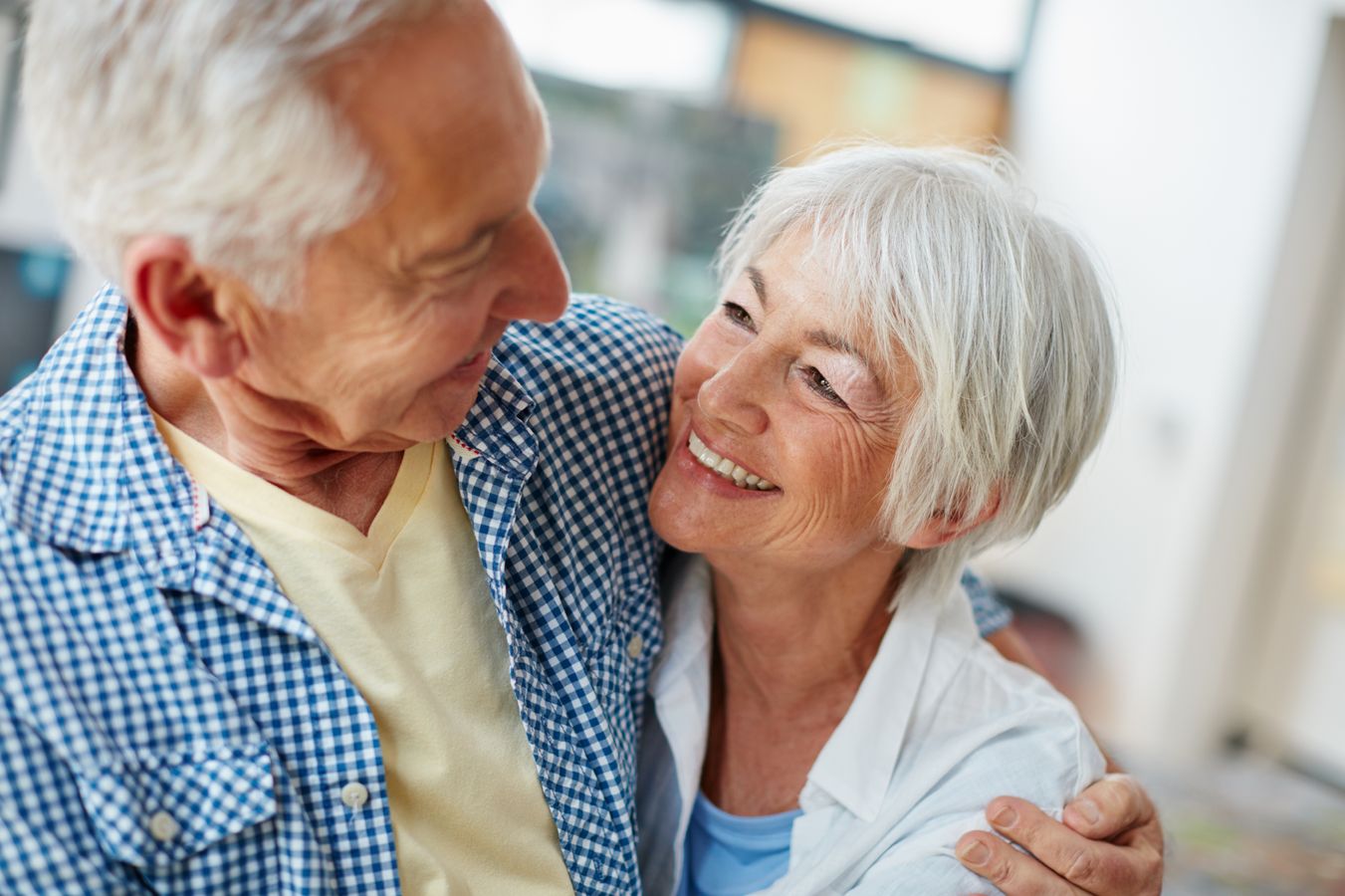 Mature Couple Looking at Each Other Happy