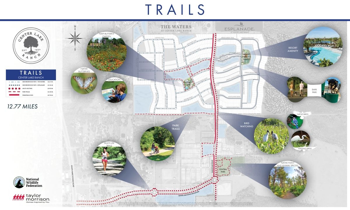 Center Lake Ranch Trails Map