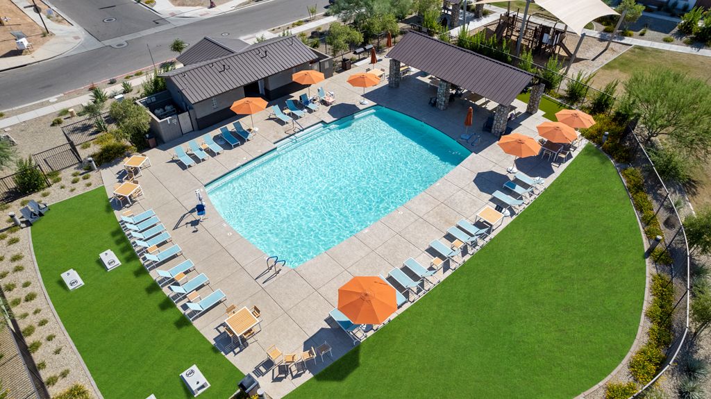 Avila at Rancho Mercado Pool Aerial 3