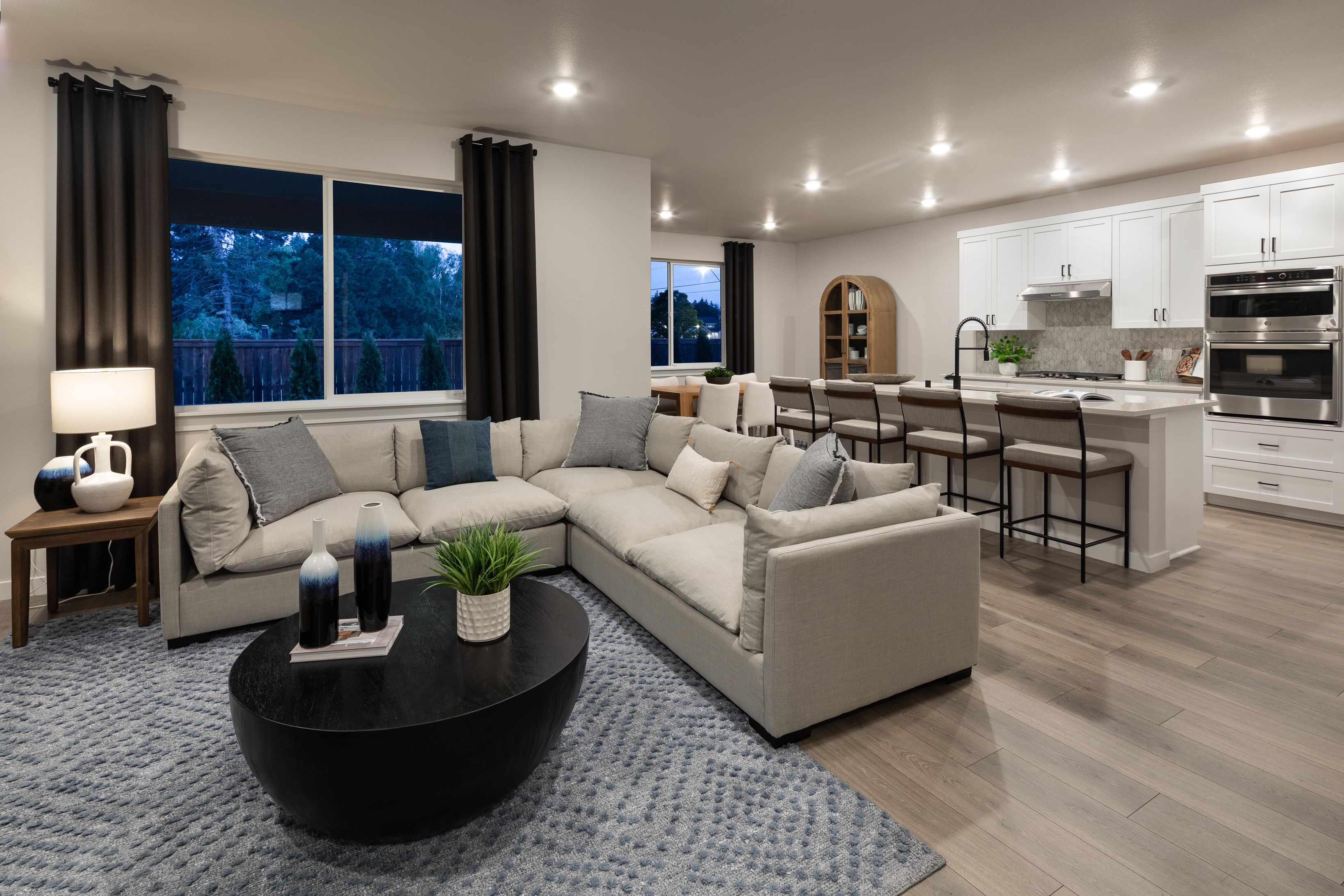 Elk Prairie Riverbend Great Room Kitchen