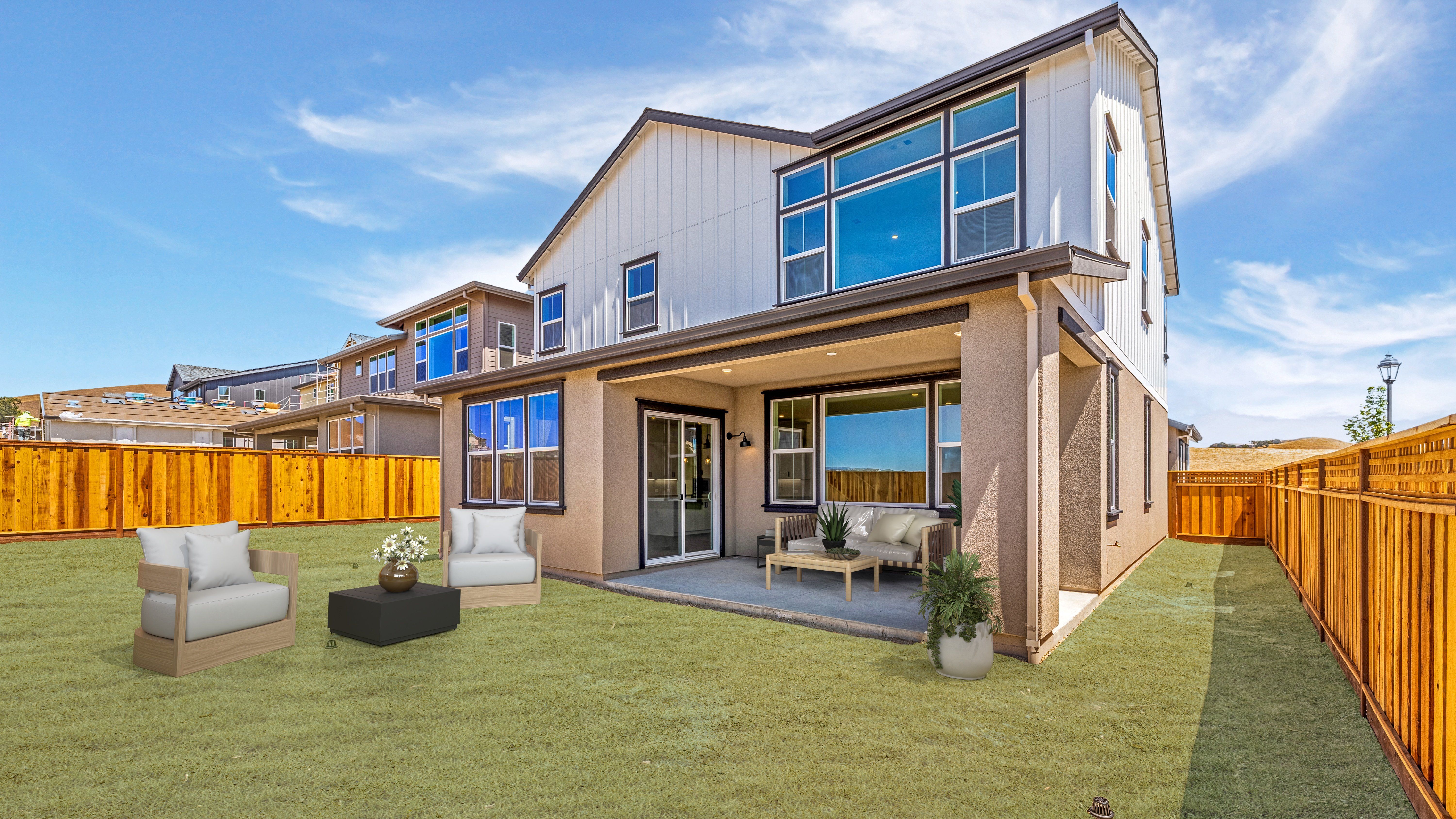 Larkspur Plan 2 rear yard