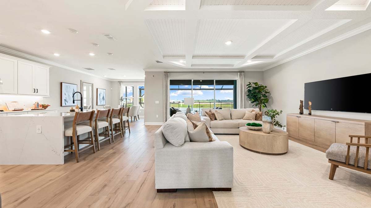 Firethorn Sand Key Model-14 living and kitchen