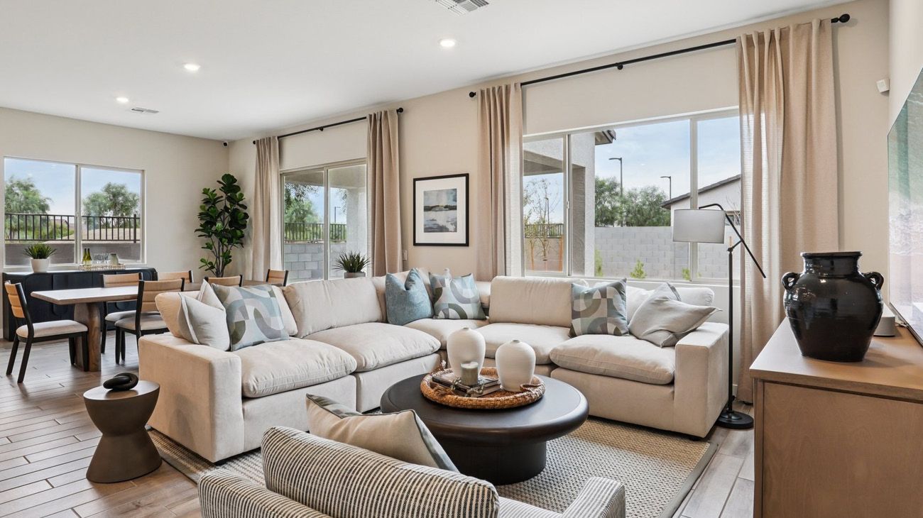 Model Photography of Great Room 2 at The Estates at Frontera Plan 4504