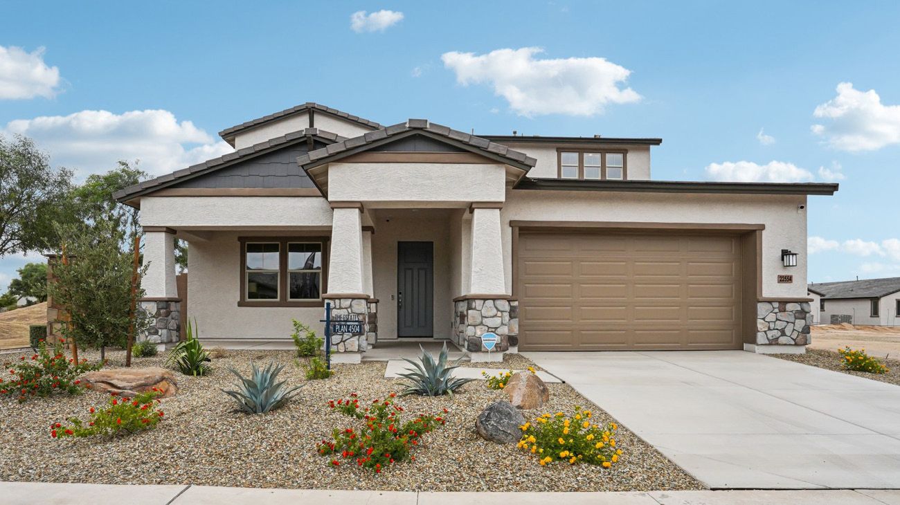 Model Photography of Plan 4504's Front Exterior at The Estates at Frontera