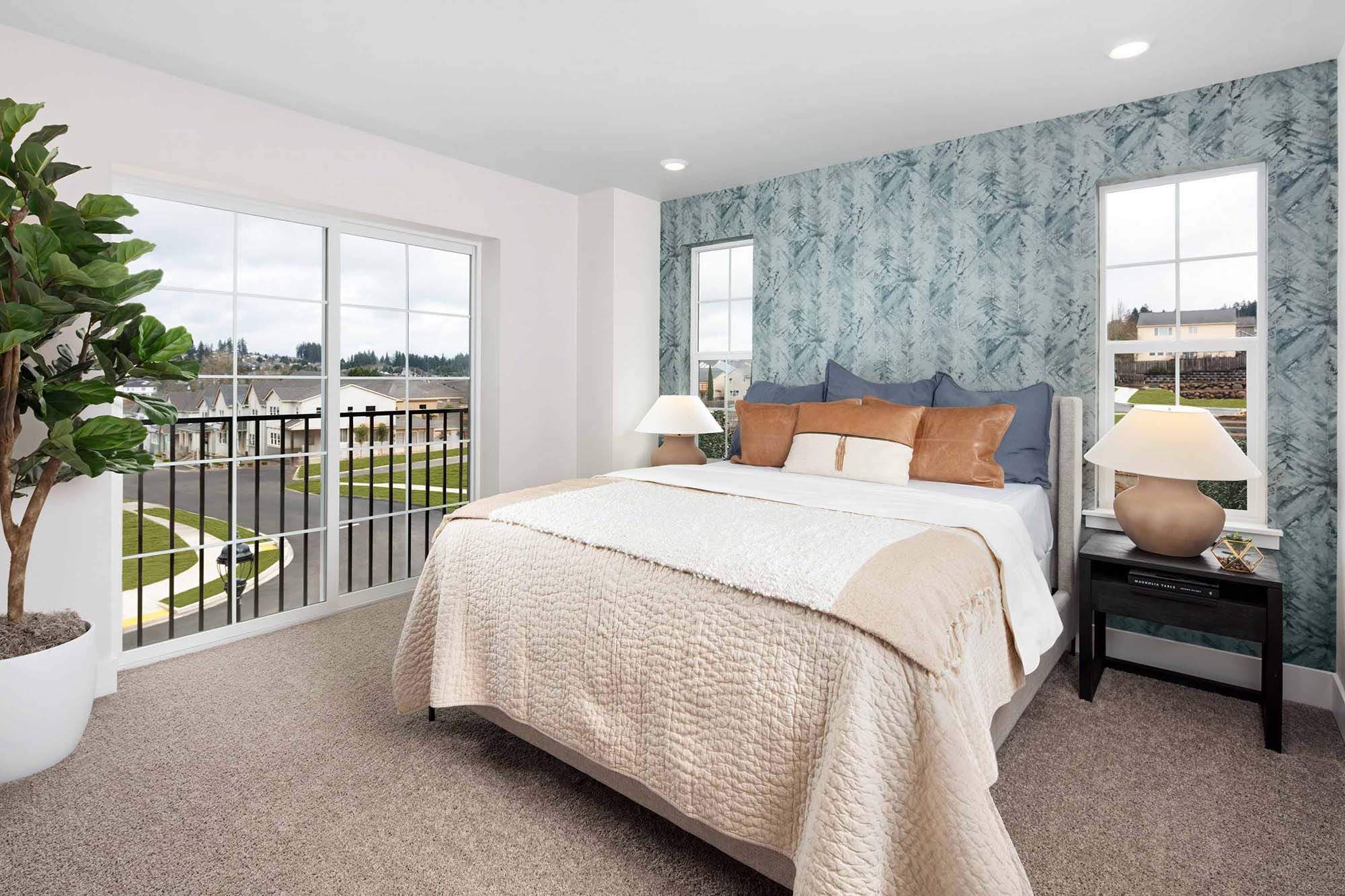 The Rows at Axiom - Belmont - Primary Bedroom - Model Photography