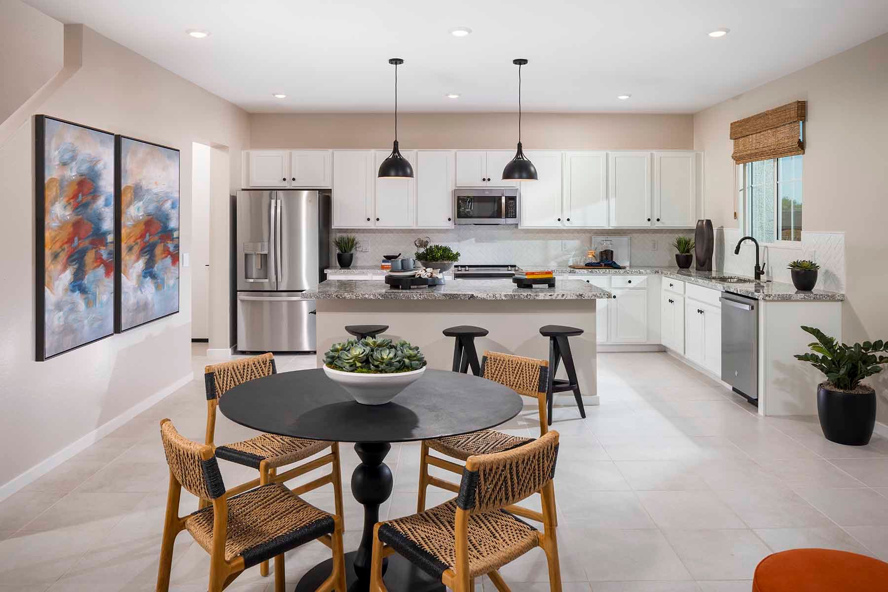 Model kitchen at Plan 1 at Aster