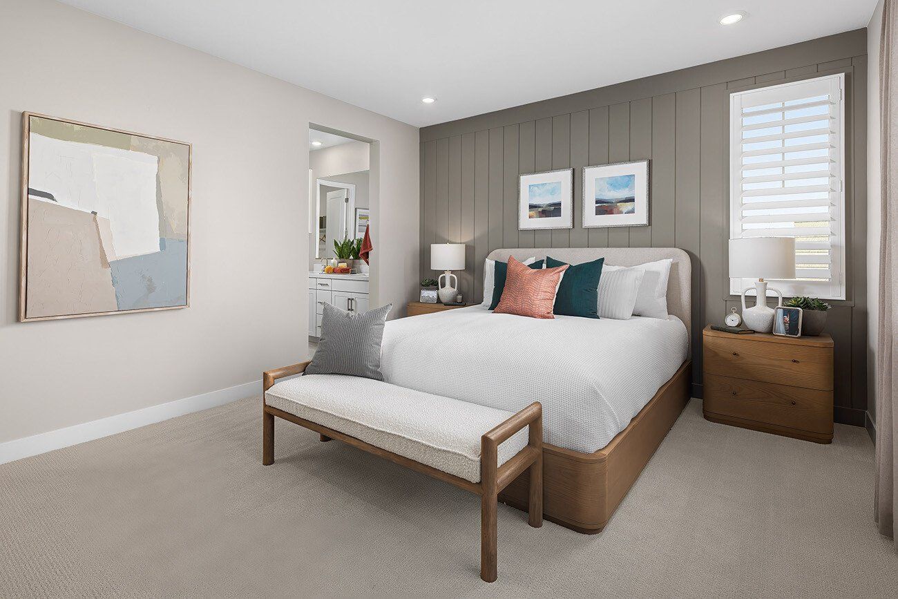 Primary Suite Bedroom at Plan 3503, The Villas at North Creek
