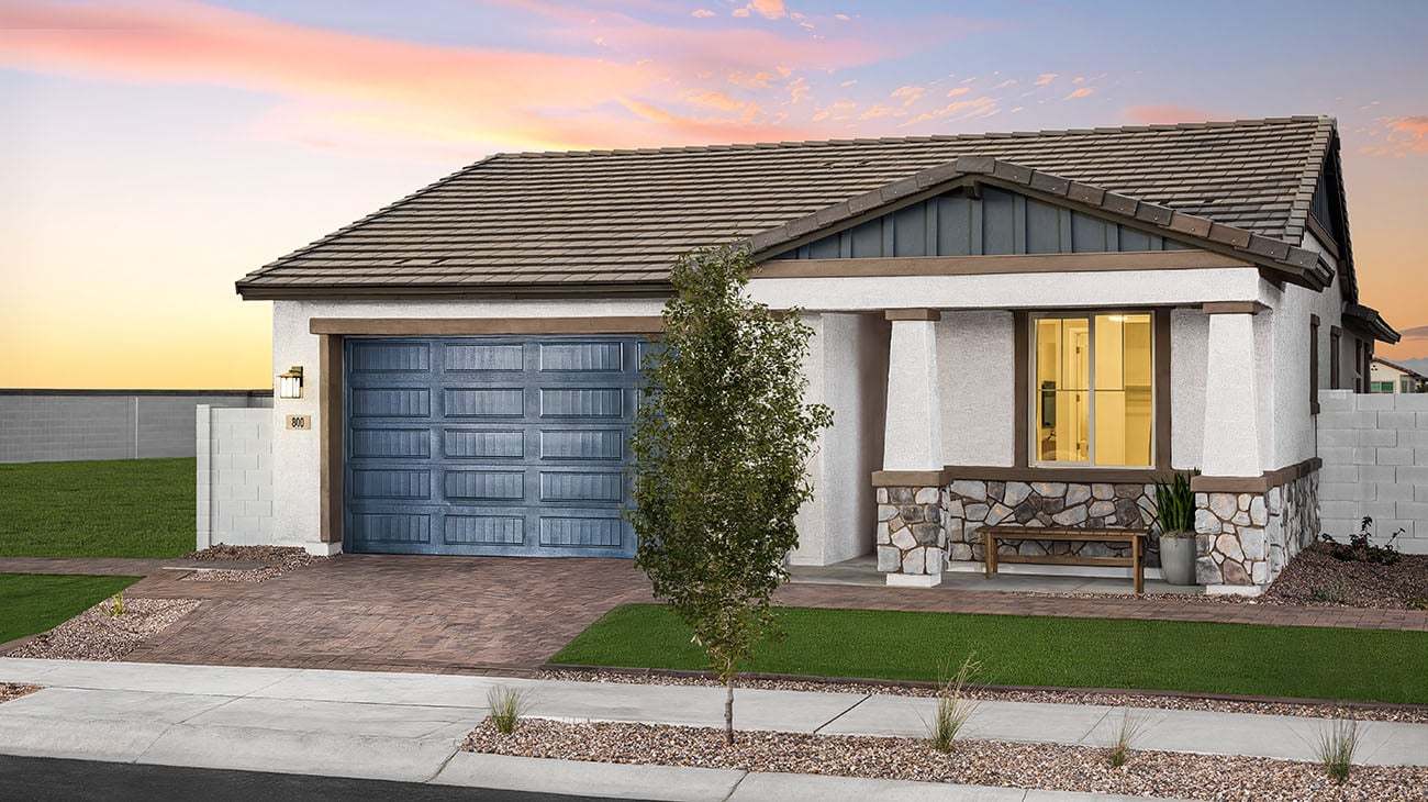 Plan 3503 sales gallery at The Villas at North Creek