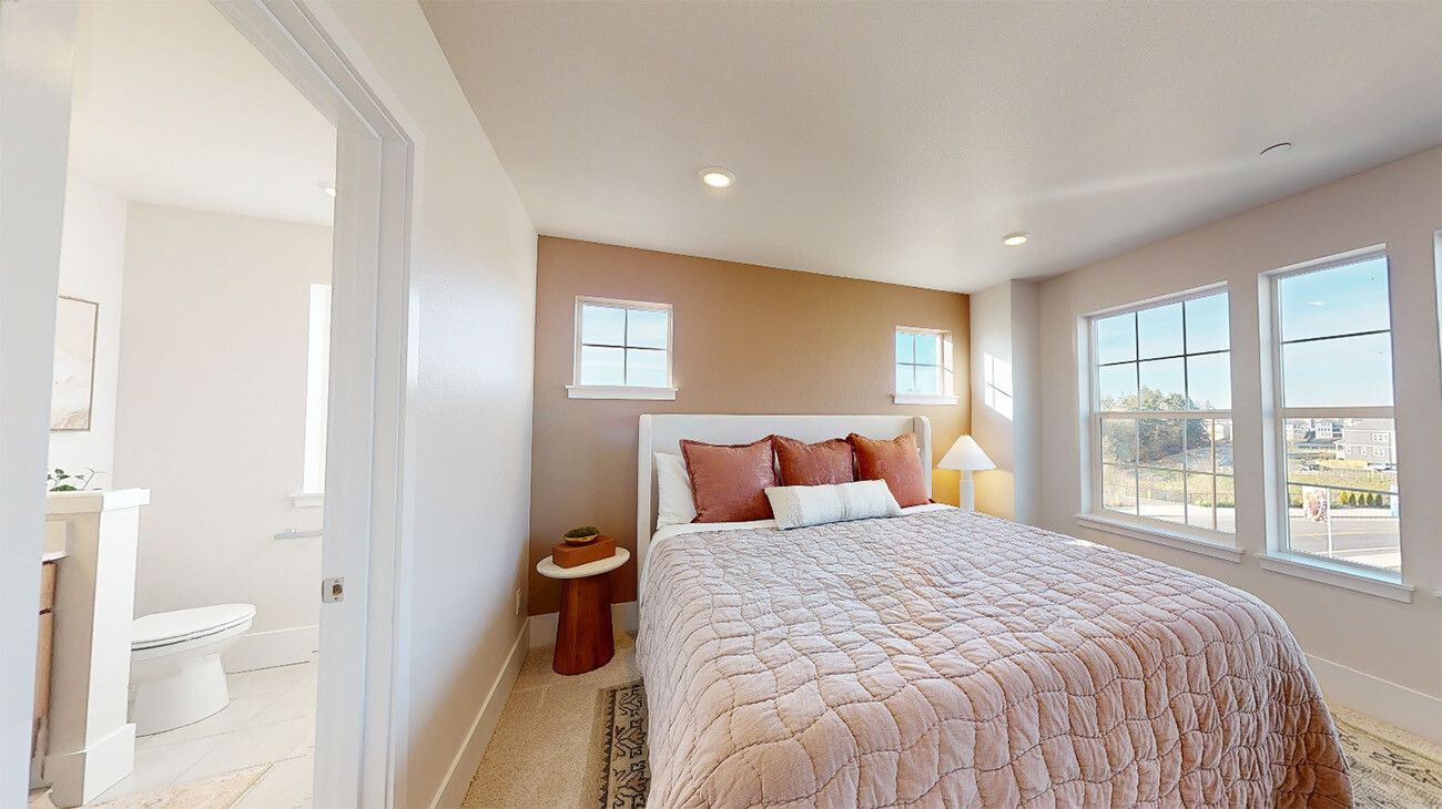 The Townes at The Vineyard - Rhone - Primary Bedroom - Model Photography