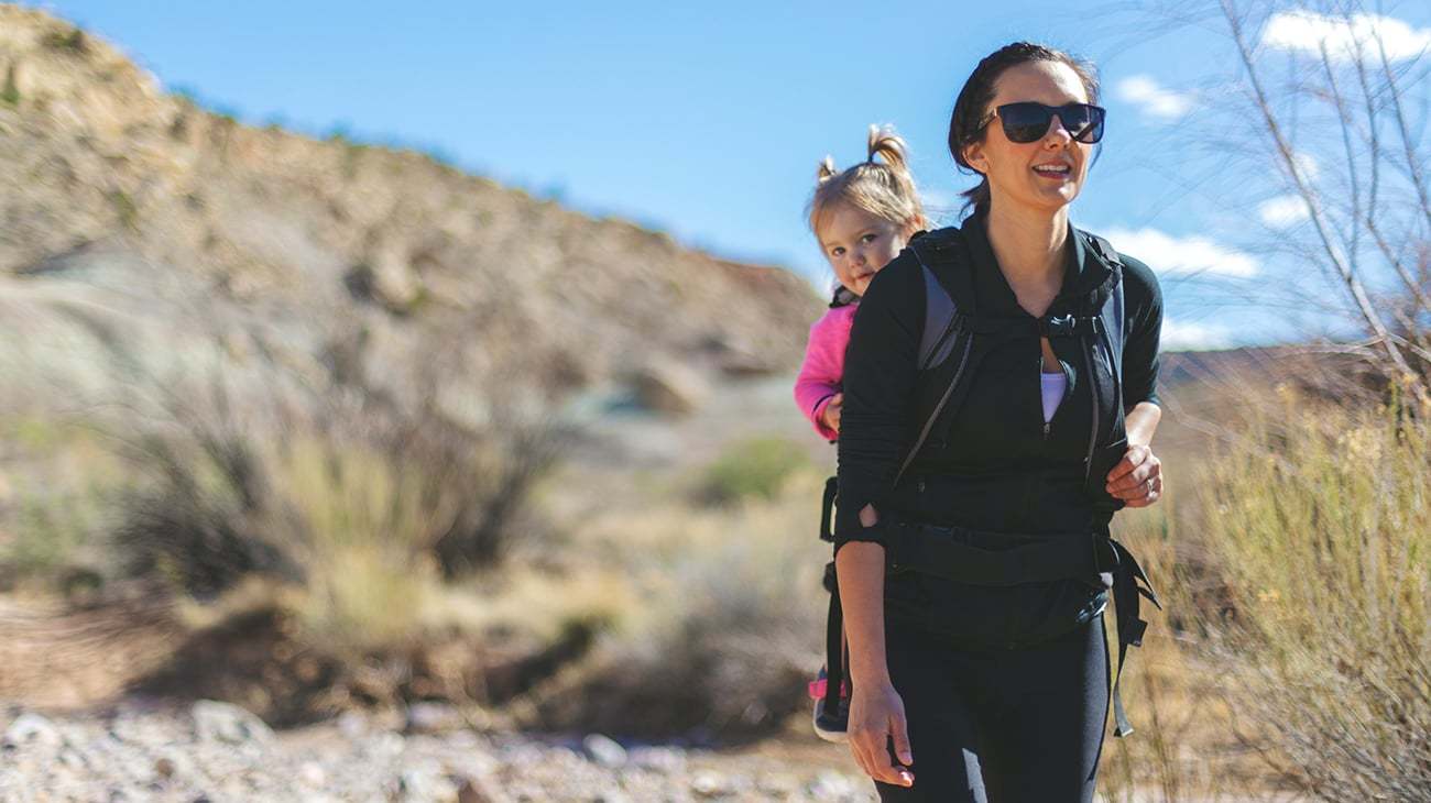 Website Tile Image of Woman and Daughter Hiking in Nature