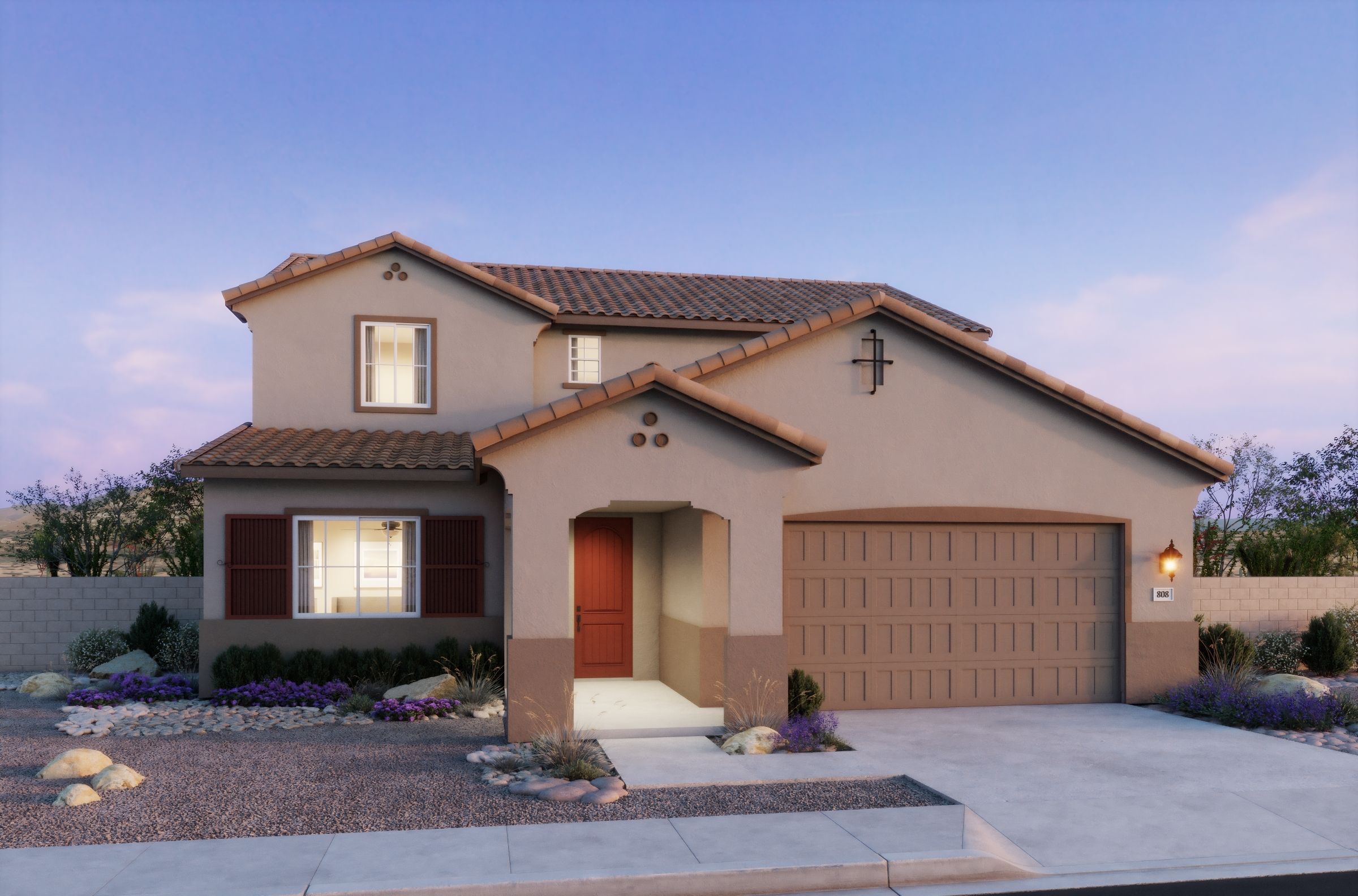 Rendering of Elevation A at Plan 4504 at The Estates at Frontera