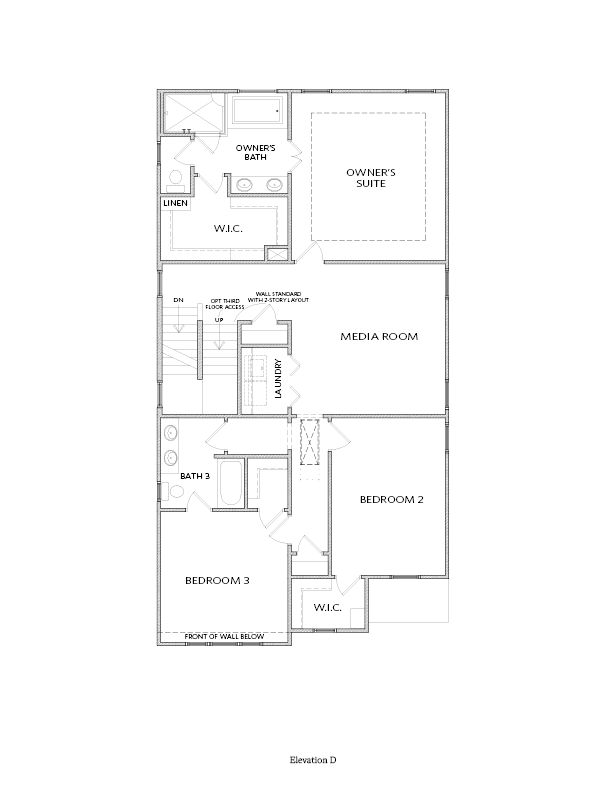 Second Floor - Elevation D
