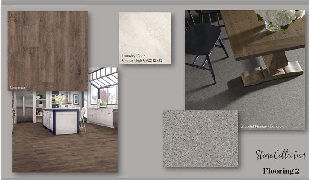 LVP flooring with carpet in the bedrooms.