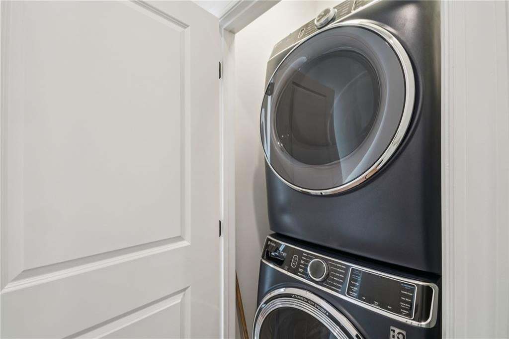 Includes full size washer/dryer.