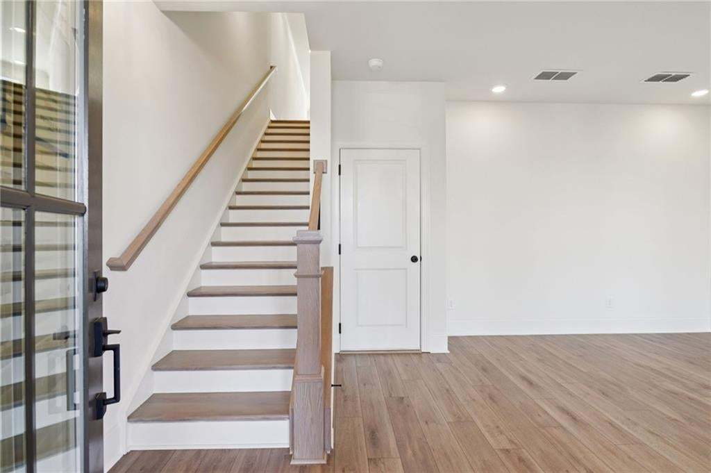 Entryway stairs leading to main living area.