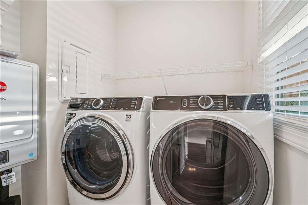 Laundry Room with a Tankless Water Heater , not the actual unit or building