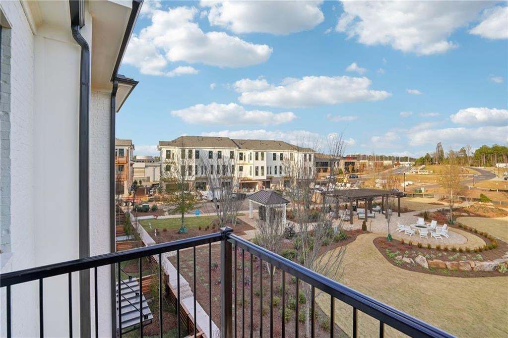View from the Owner;s Bedroom over the green space  not the actual unit or building
