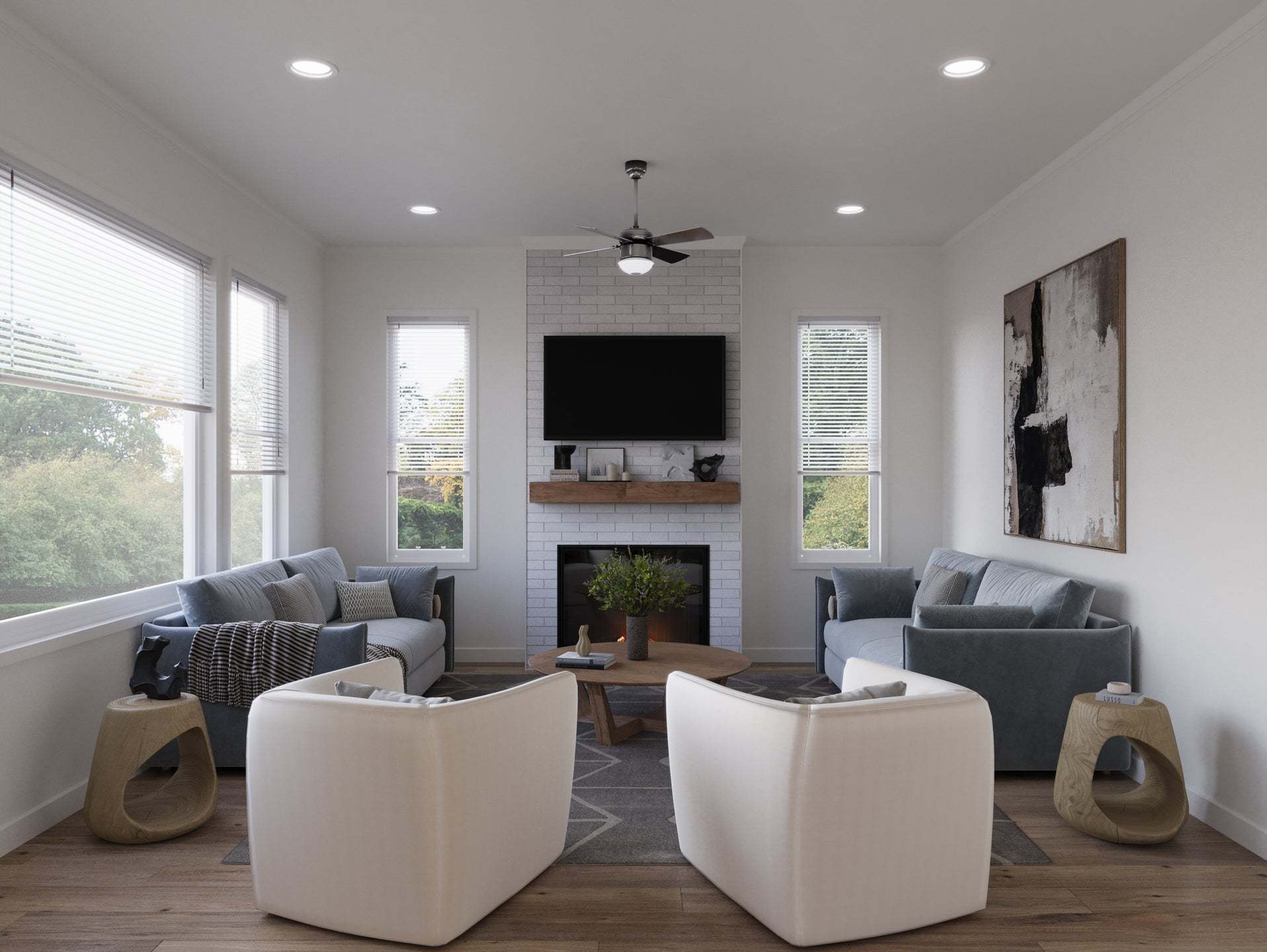 Living Room - Interior Rendering