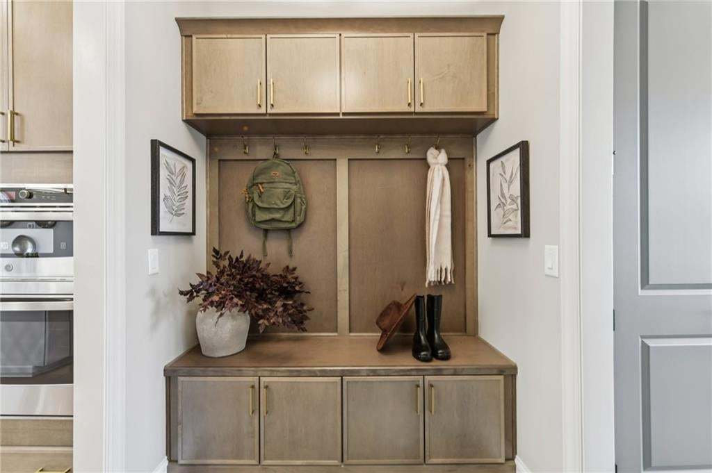 Great mud room or storage space area. Photo not of actual home but for representation purposes only.