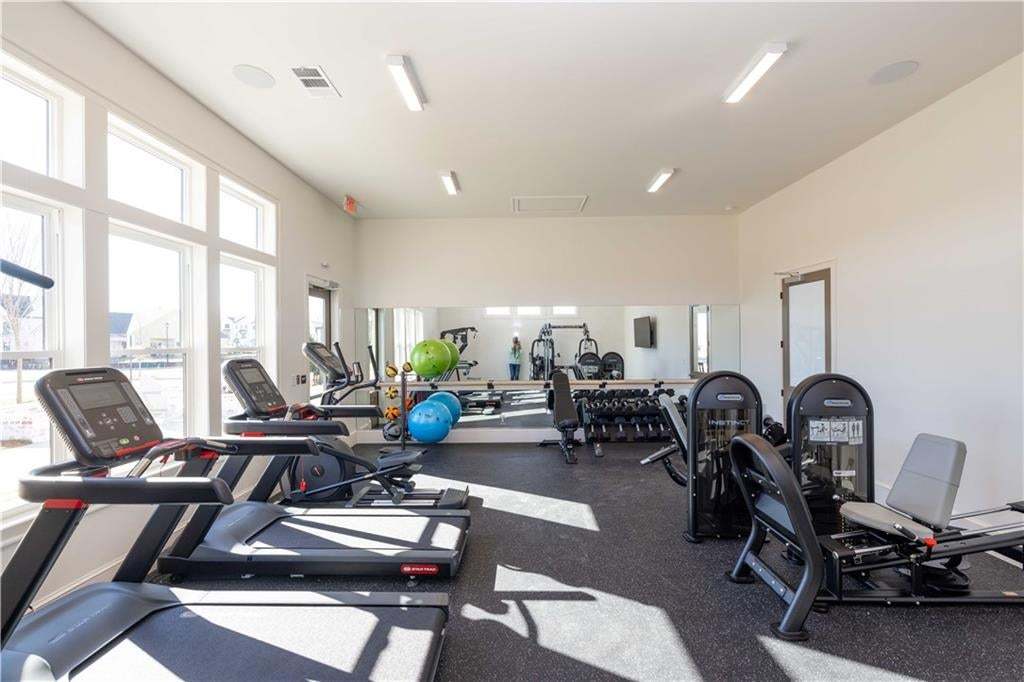 Fitness center.