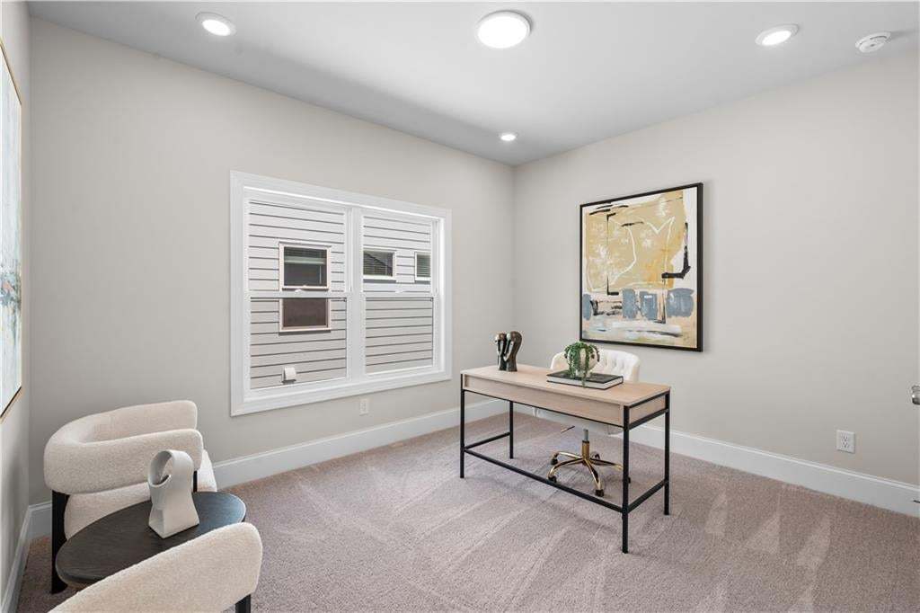 Office space or 3rd bedroom found upstairs in the Orchid